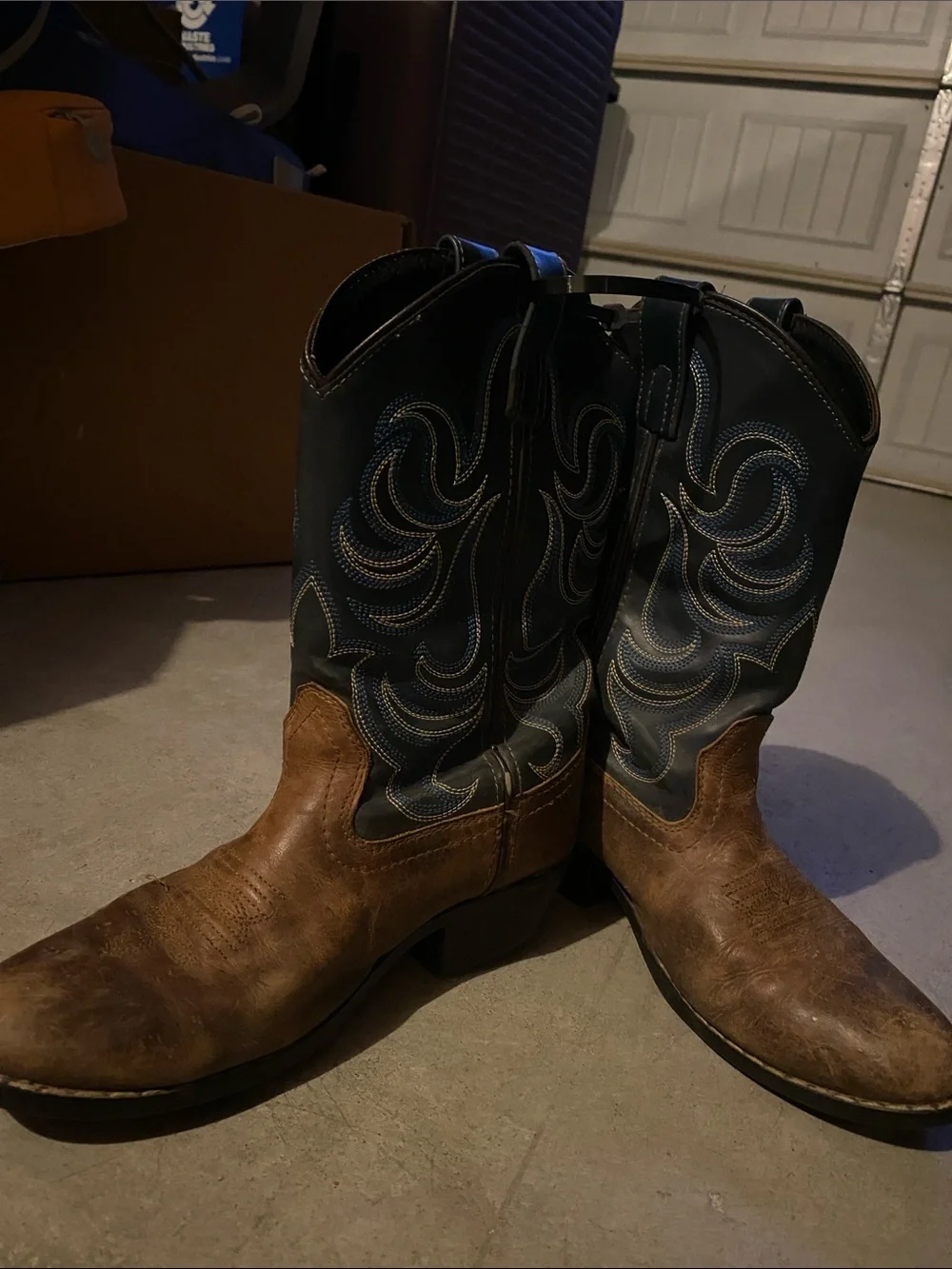 Kids CODY JAMES Navy and Blue Cowboy Boots